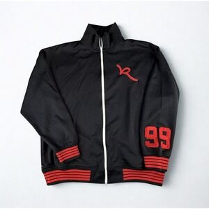 Vintage Rocawear Jacket Mens XL Black Red Full Zip Embroidered Logo Y2K Hip Hop